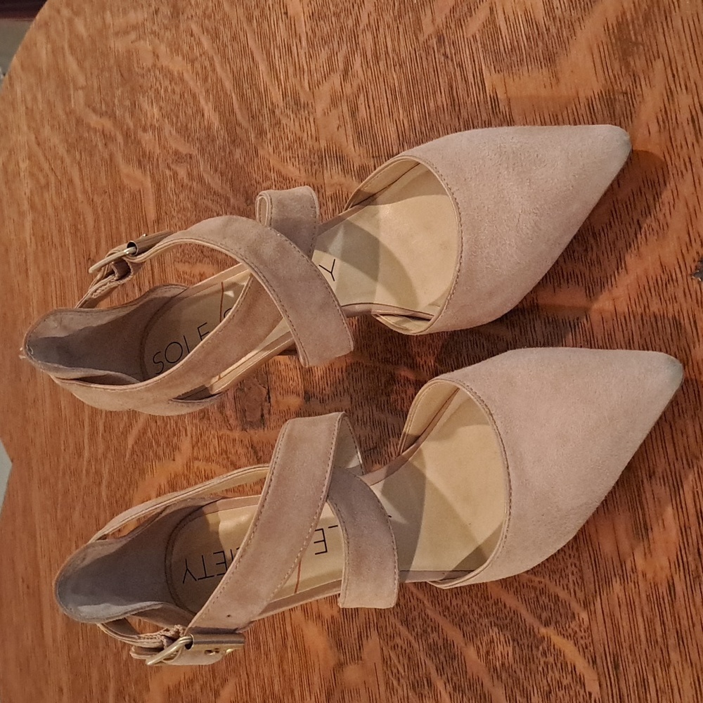 Sole Society brushed suade shoes.